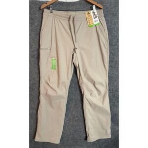 NWT Zero Exposure Lined Stretch Pant Gravel Color Elastic Waist Drawcord Size L